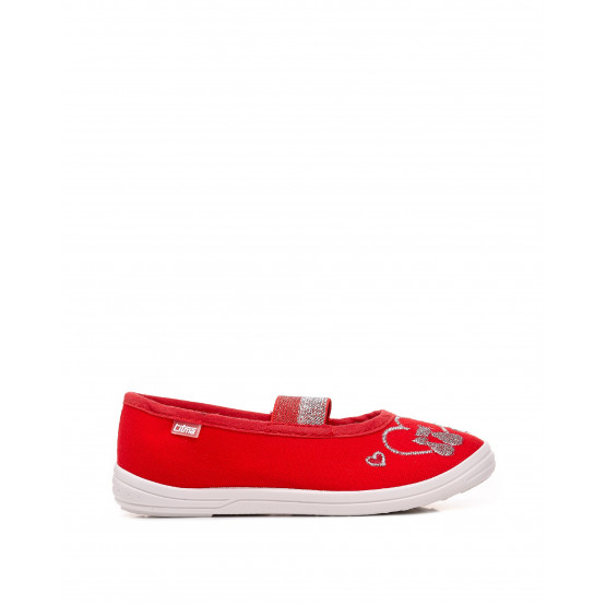 Туфлі дитячі "Лодочка на резинці" BETTY червоні вишивка (L-731B-1-KT) фото 1